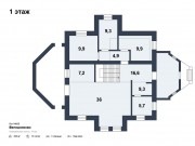 Продажа дома Веледниково 250 м² Новорижское шоссе - 1 этаж - plan_1